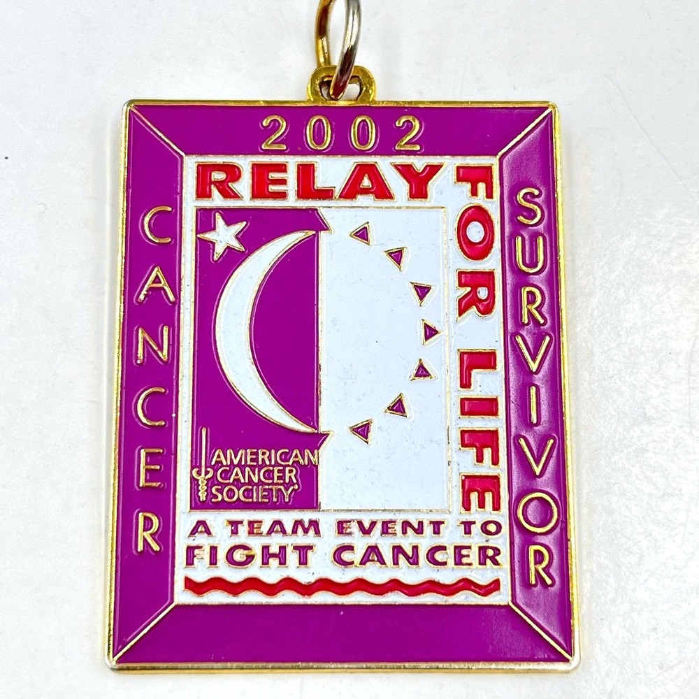 2002 Relay For Life Cancer Survivor Pendant American Cancer Society Gold Tone